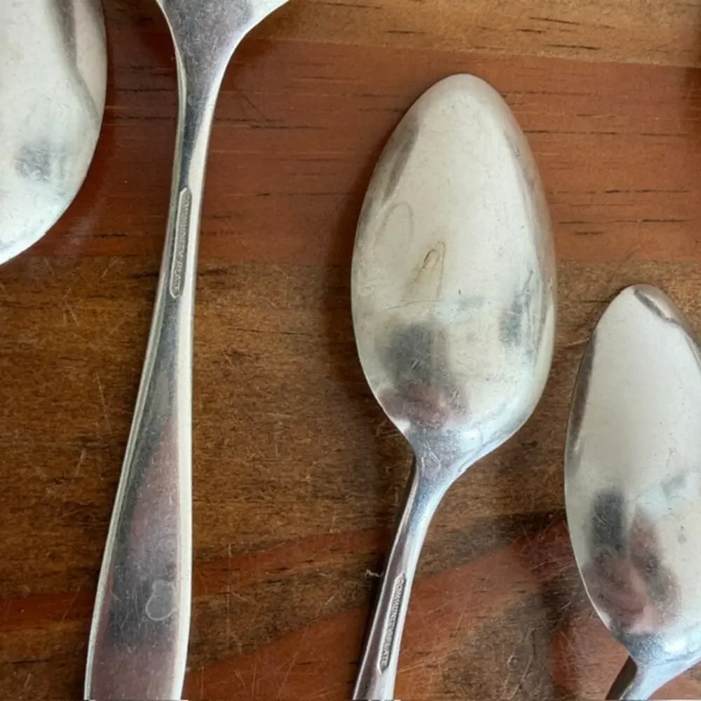 Oneida Community Silverplated Birds of Paradise 1923 Set of 11 Teaspoons